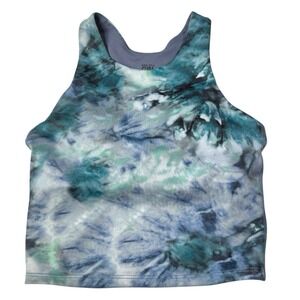 ATHLETA GIRL LONG DISTANCE SPORTS‎ BRA IN SOLARIZE BLUE  SIZE LG 12 160